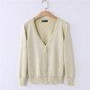 MOSHU Casual Winter Women Cardigan Crochet Knitted Sweaters Coat V- Neck Sweet Cardigans Tops Long Sleeve