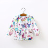 2017 New Autumn Baby Coat And Jacket For Girl Cartoon Graffiti Hooded Windbreaker For Girls Full Sleeve Toddler Outerwear