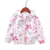 2017 New Autumn Baby Coat And Jacket For Girl Cartoon Graffiti Hooded Windbreaker For Girls Full Sleeve Toddler Outerwear