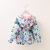 2017 New Autumn Baby Coat And Jacket For Girl Cartoon Graffiti Hooded Windbreaker For Girls Full Sleeve Toddler Outerwear