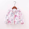 2017 New Autumn Baby Coat And Jacket For Girl Cartoon Graffiti Hooded Windbreaker For Girls Full Sleeve Toddler Outerwear