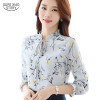 2017 New Arrivals Shirt Women Fashion Woman Chiffon Blouse Long Sleeve Casual Fashion Print Floral Tops Women's Clothing 288J