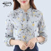 2017 New Arrivals Shirt Women Fashion Woman Chiffon Blouse Long Sleeve Casual Fashion Print Floral Tops Women's Clothing 288J