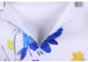2017 new arrival Women pencil skirts blue flower print bodycon lady midi saia fashion faldas mujer girls bodycon bottoms