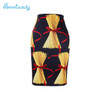2017 new arrival Women pencil skirts blue flower print bodycon lady midi saia fashion faldas mujer girls bodycon bottoms