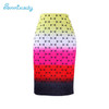 2017 new arrival Women pencil skirts blue flower print bodycon lady midi saia fashion faldas mujer girls bodycon bottoms