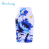 2017 new arrival Women pencil skirts blue flower print bodycon lady midi saia fashion faldas mujer girls bodycon bottoms