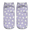 2017 New arrival Women Low Cut Ankle Socks Funny Aliens 3D Printing Sock Cotton Hosiery Printed Sock