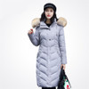2017 new arrival winter long jacket women solid color slim wadded coat female large fur collar thick warm quality parka ok448