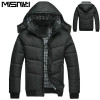 MISNIKI New Fashion Hood Black Winter Jacket Men Warm Coat Parka Men