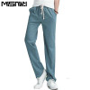 MISNIKI 2017 Top Selling Solid Spring Summer Men Linen Pants Trousers Big Size Casual Mens jogger Pants (Asian Size)
