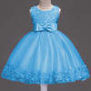 Mint Green Knee Length Flower Girl Dresses 2018 Lace Appliques Sleeveless First Communion Dresses For Girls Kids Evening Gowns