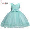 Mint Green Knee Length Flower Girl Dresses 2018 Lace Appliques Sleeveless First Communion Dresses For Girls Kids Evening Gowns