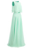 Mint Green Bridesmaid Dresses Long 2017 A Line Pleat Vestido Madrinha Under $50  Two Pieces Colorful Robe Demoiselle D'Honneur