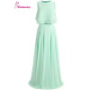 Mint Green Bridesmaid Dresses Long 2017 A Line Pleat Vestido Madrinha Under $50  Two Pieces Colorful Robe Demoiselle D'Honneur