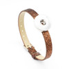 Metal Snap Button 18mm Glitter Leather Bracelet Charms Interchangeable Buttons Jewelry Fashion 2017