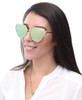 Metal Frame Sunglasses - Pink