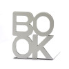 Metal frame Book Letters bookends iron Book shelf Student Book desk creative Bookends