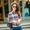 2017 New Women loose blouses thick warm cotton long-sleeved blouse 100%cotton flannel plaid shirt Women Tops plus size 21 colors