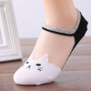 2017 New Women Fashion Casual Cat Silk Ankle High Low Cut Invisible Cotton Socks