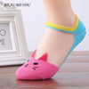 2017 New Women Fashion Casual Cat Silk Ankle High Low Cut Invisible Cotton Socks