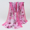 2017 New Women Chiffon Silk Scarfs Fashion Spring Square polyester Scarves Print flowers Shawl Summer Shawls And Hijabs 052
