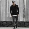 2017 New Trend Men Sweatpants Slim Fashion Harem Pants High Quality Cotton Mens Joggers Brand Embroidered Little Feet Pants