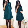 2017 New Summer Women Sweet Simple Loose Dress Bodycon Cute Female O-Neck Half Sleeve Green Blue Mini dress Plus Size Vestido