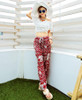 2017 New Summer Women Bohemian Print Loose Wide Leg Long Pants Female Cozy Elastic Waist Casual Boho Pants Trousers 7188