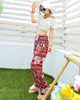2017 New Summer Women Bohemian Print Loose Wide Leg Long Pants Female Cozy Elastic Waist Casual Boho Pants Trousers 7188