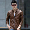 Free shipping men jacket jacket collar men's leather leather motorcycle leather jacket winter jacket man