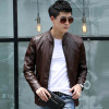 Free shipping men jacket jacket collar men's leather leather motorcycle leather jacket winter jacket man