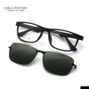 Free Shipping Magnetic Polarized Sunglasses Clip Latest Design Sunglasses Ultra Light Eyeglasses Rx Available F5127 Col.2