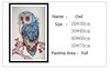 CAMMITEVER 2017 New 5D Diamonds Full Drill Cartoon Animal Owl Stick Drill Cross Diamonds Embroidery Animals Diamond Painting