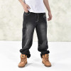 Brand Men Baggy Jeans Denim Loose Washing Jeans Men Hip Hop biker jeans Long Skateboard Relaxed Fit Jeans Mens Harem Pants Black