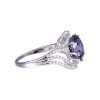 Brand Jewelry 5ct Genuine Rainbow Fire Mystic Topaz Ring Gift For Women Solid 925 Sterling Silver Jewelry Retro Accessories