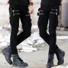 Brand Famous Jeans Men NEW 2016 Green Black Denim Biker Skinny  jean  slim elastic Hiphop Washed