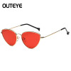 Brand Designer Cat Eye Sun Glasses For Women 2017 Cateye Mirror Sunglass Luxury Eyewear Retro Vintage Oversized Sunglass Shades