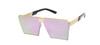Brand Designer Celebrity Metal Men Oversized Sunglasses Fashion Luxury Square Sunglasses Women Mirror Lens Oculos De Sol R099