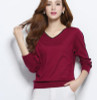 NEW autumn winter women's knitted Cashmere Sweater pullover V-neck Sweaters female fashion wild Wool sweater Slim14 color