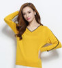 NEW autumn winter women's knitted Cashmere Sweater pullover V-neck Sweaters female fashion wild Wool sweater Slim14 color