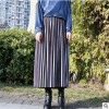 New Autumn Winter High Waisted Skinny Female Gold Velvet Skirt Pleated Skirts Women Ankle Length Party Club Ladies Saia Fenimia