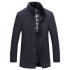 new Autumn And Winter Top Quality Parka men Jacket Coat Overcoats Male Wool Blends Outerwear Rabbit Fur Collar Men's windbreaker