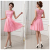 SEBOWEL Autumn Elegant Women Floral Lace Long Dress Floor Length Party Dressess Ladies Half Sleeve Chiffon Dress With Lace S-XXL