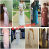 SEBOWEL Autumn Elegant Women Floral Lace Long Dress Floor Length Party Dressess Ladies Half Sleeve Chiffon Dress With Lace S-XXL