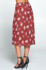 Floral and Polka Dot Midi Skirt