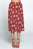 Floral and Polka Dot Midi Skirt