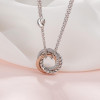 SA SILVERAGE 925 Sterling Silver Jewelry Sets Necklaces Pendants Drop Dangle Earrings for Women Fine Jewelry Rose Gold Color Hot