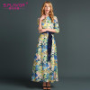 S.FLAVOR women Bohemian style long dress 2017 Summer hot sale women printing elegant casual summer vestidos Russian long dress
