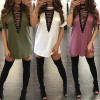 S-XXL Summer T Shirt Dress 2017 Women Deep V Neck Lace Up Sexy Bandage Party Dresses Casual T-Shirt Dress Vestidos S-XXL Summer T Shirt Dress 2017 Women Deep V Neck Lace Up Sexy Bandage Party Dresses Casual T-Shirt Dress Vestidos
